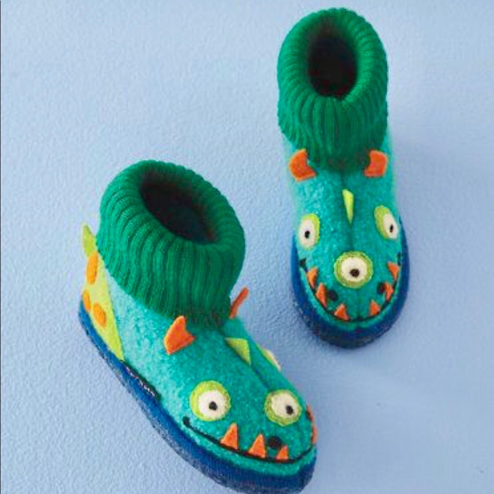Garnet Hill infant/toddler monster slippers